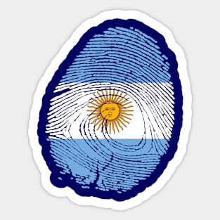 Flag of antigua barbuda in fingerprint Sticker